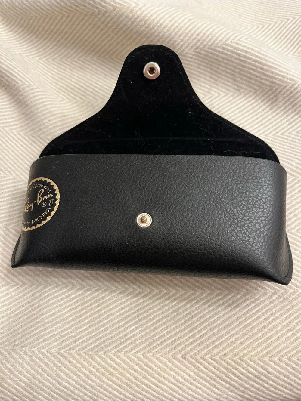 Ray-Ban Black Leather Snap Soft Case for Sunglasses & Glasses **case only***